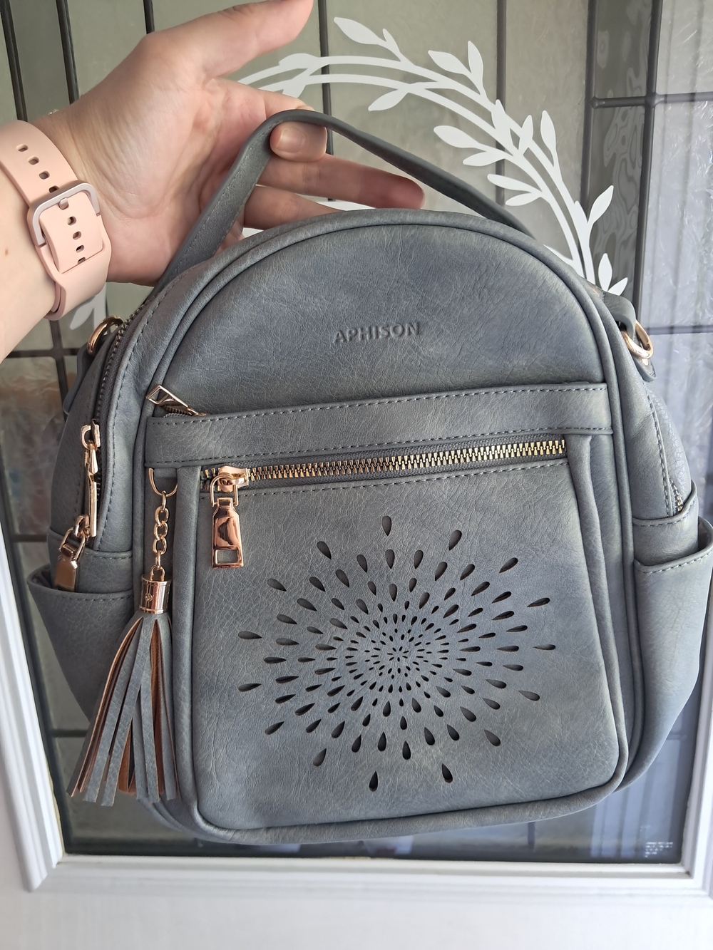 Aphison Forever Sunshine Mini Backpack Gray NWT